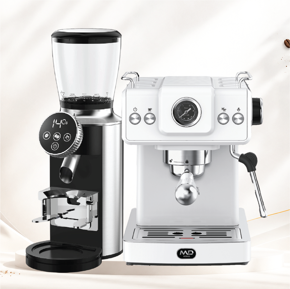 COMBO MÁY XAY CÀ PHÊ GC5003 VÀ MÁY PHA CÀ PHÊ EM5210